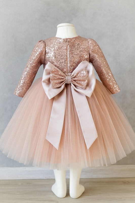 โจ Blush Sparkle Bow Dress โจ