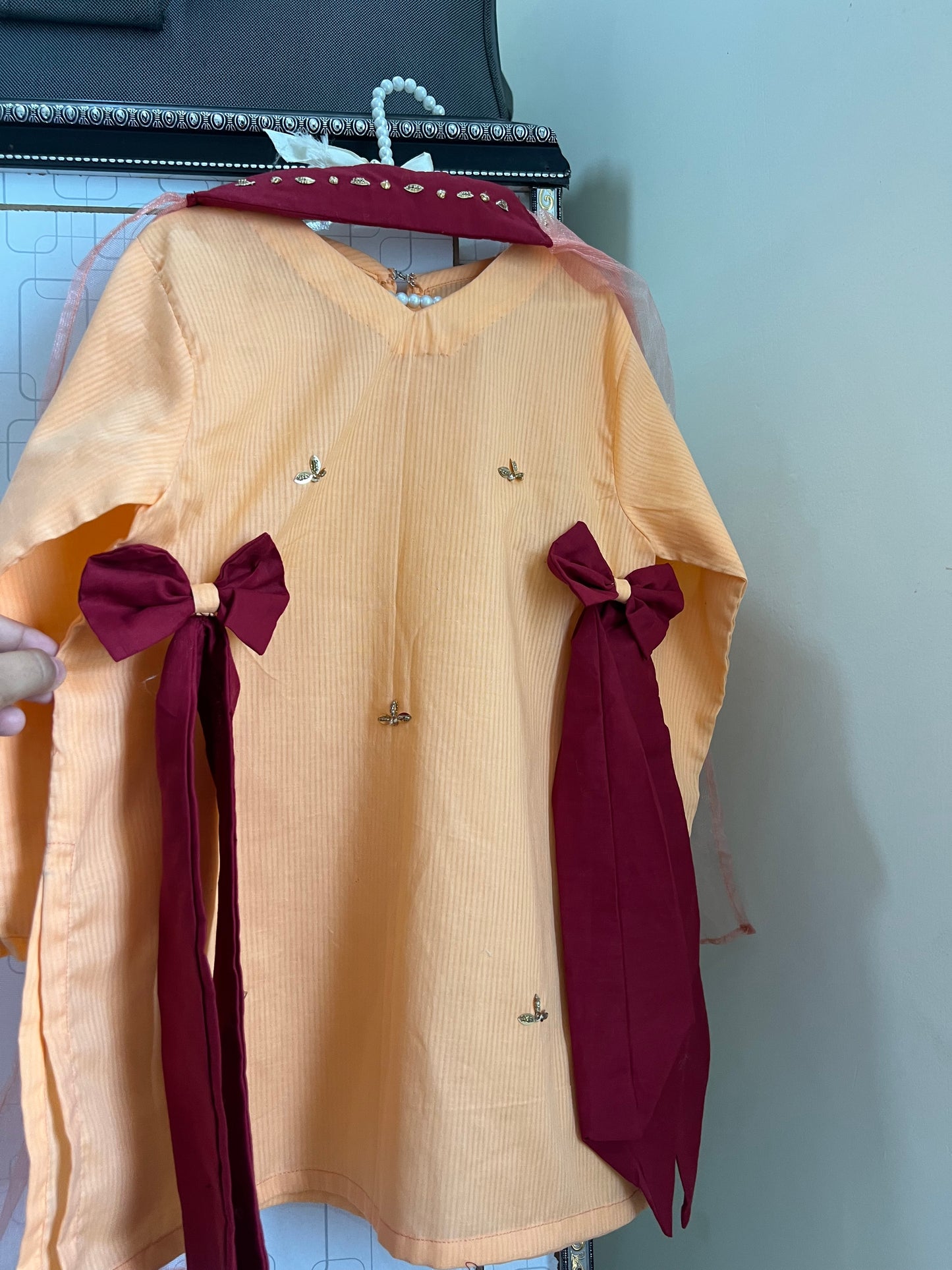 Peach butterfly 3pc