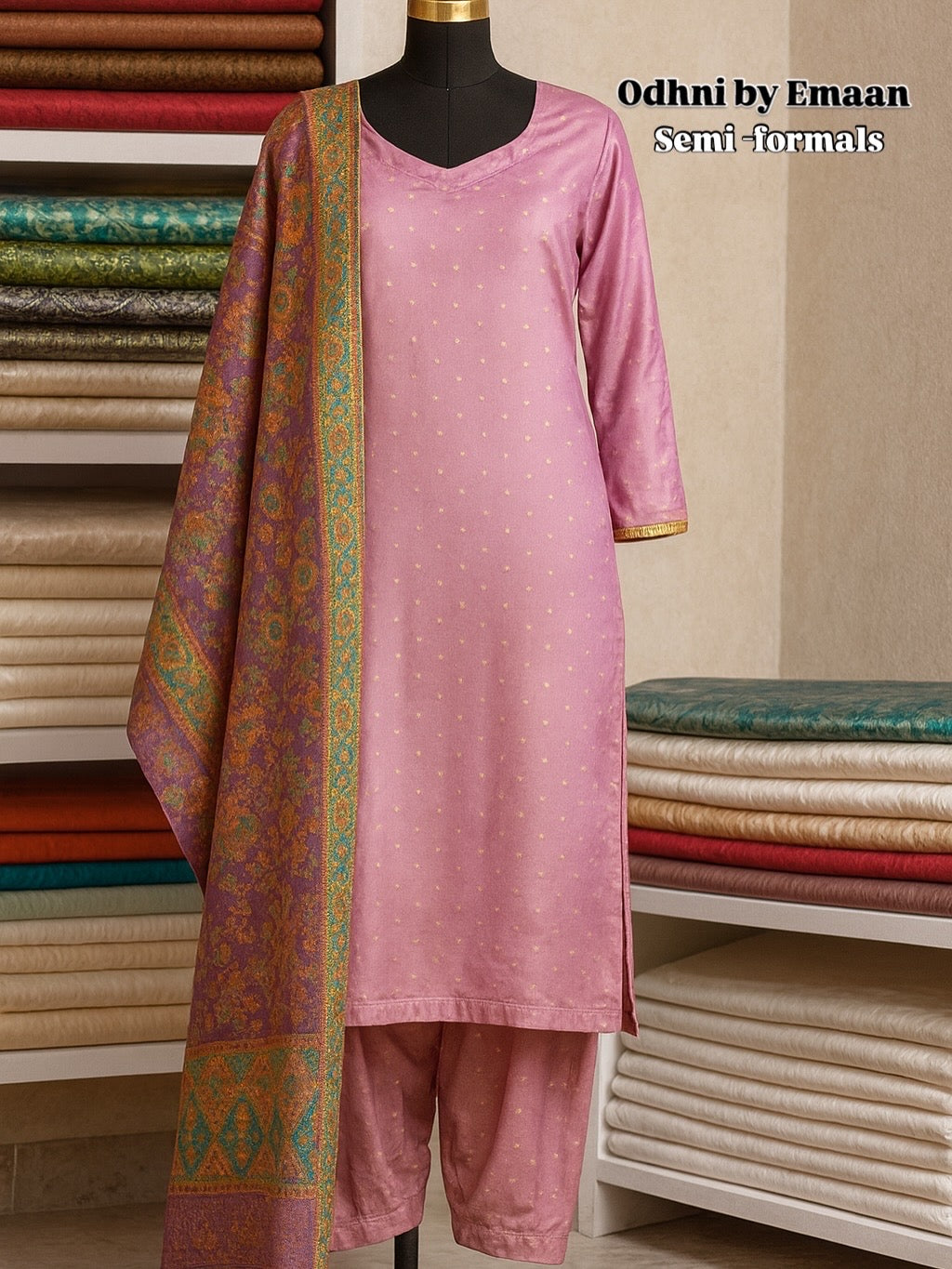 Resham Banarsi with Khimkhab Shawl