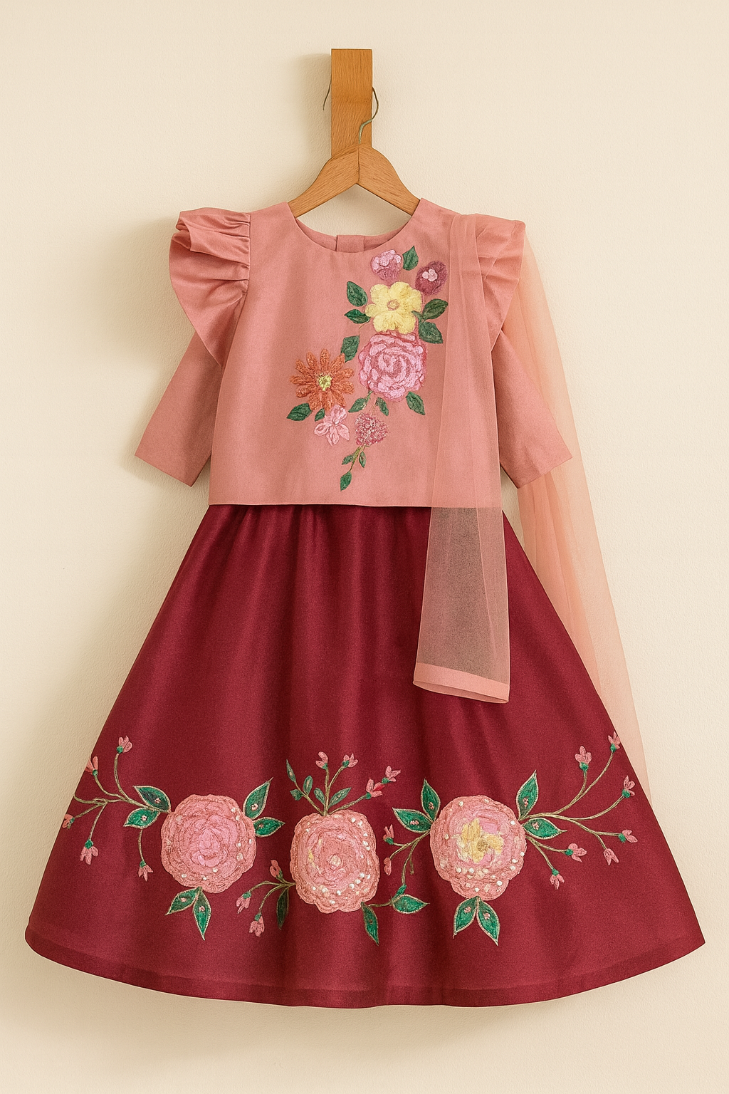 Amber Glow Lehnga dress-3pc
