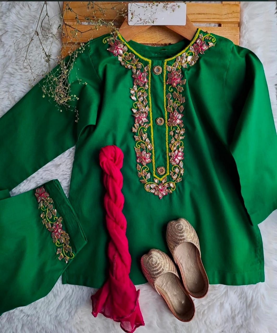 Phulkari gotta 3pc