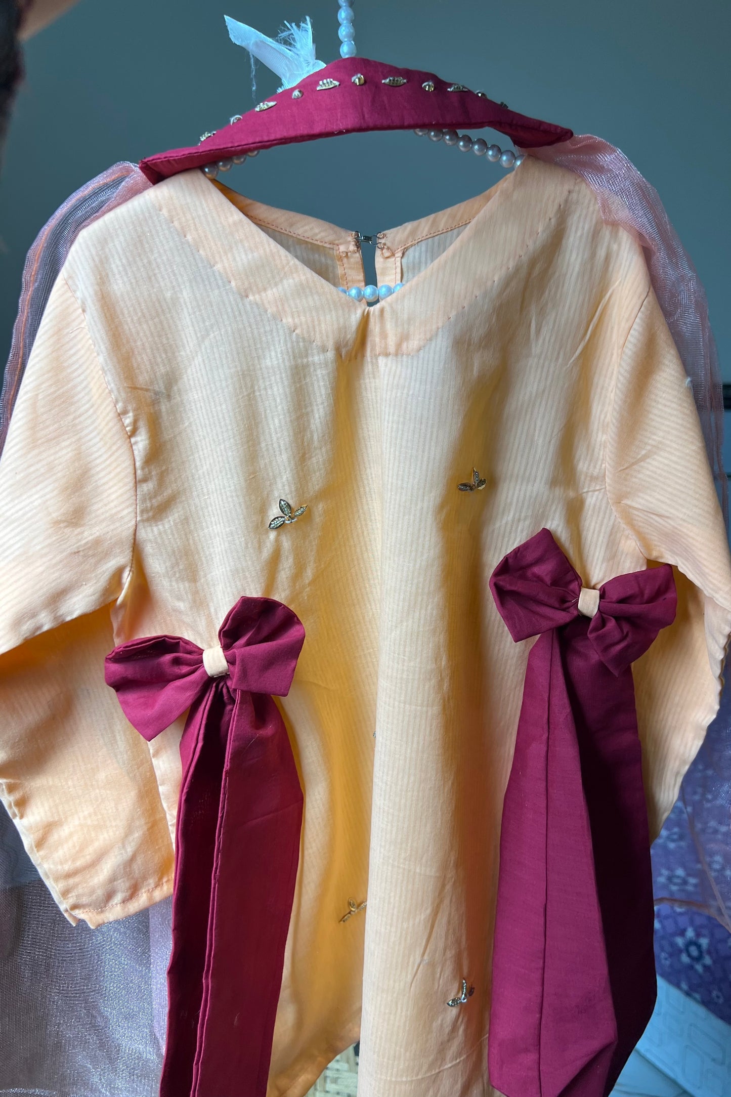 Peach butterfly 3pc