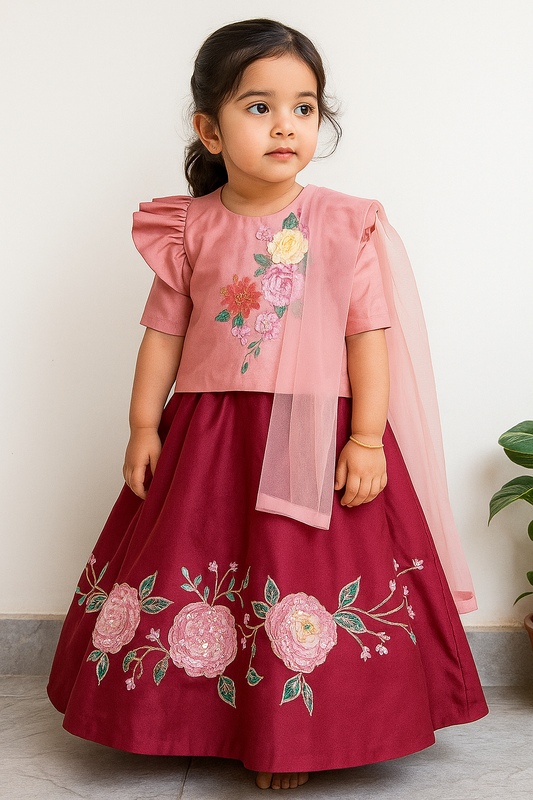 Amber Glow Lehnga dress-3pc
