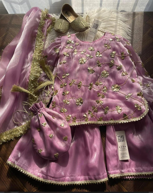 Lilac gota by odhni by Emaan