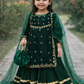 Gulbahar Green Velvet Edit 4pc