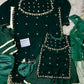 Gulbahar Green Velvet Edit 4pc