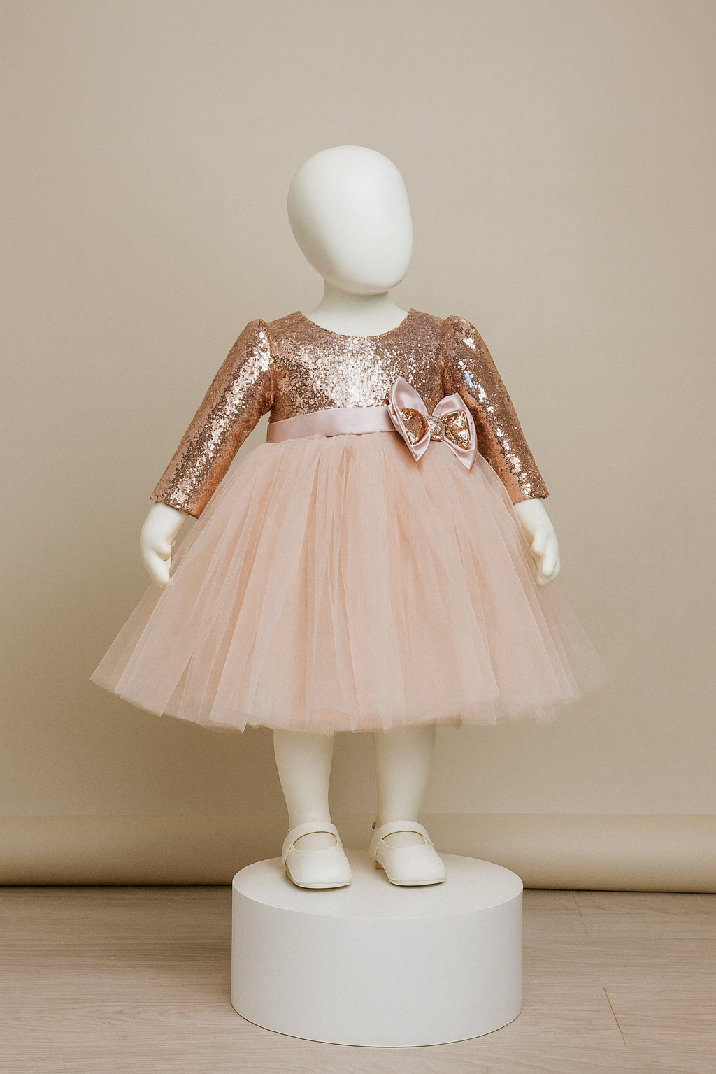 ✨ Blush Sparkle Bow Dress ✨