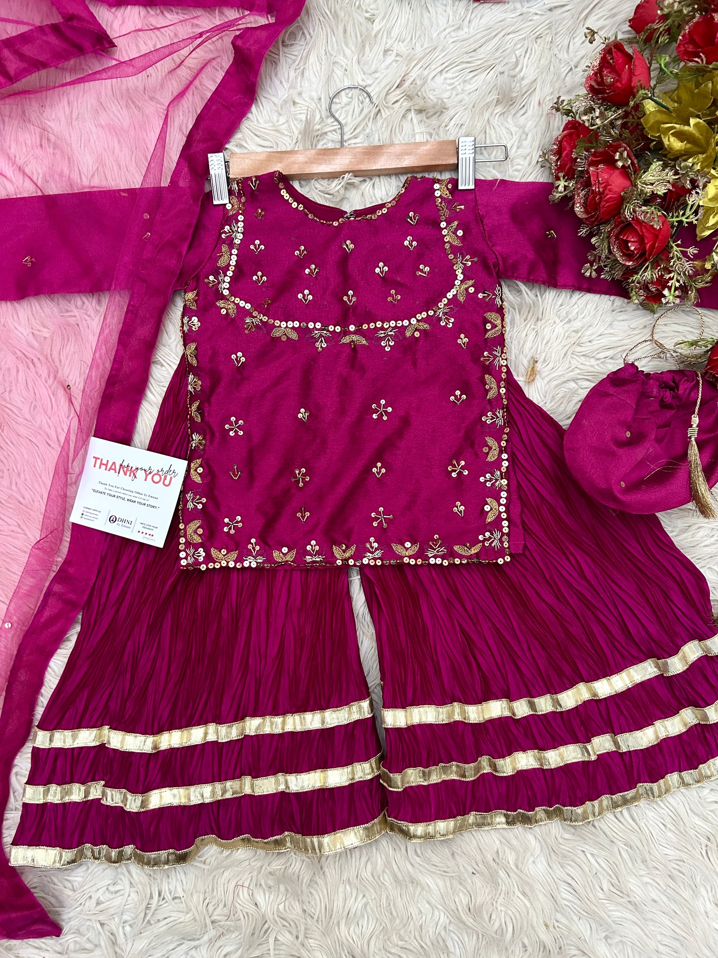 Gulbahar Pink Ensemble 4pc
