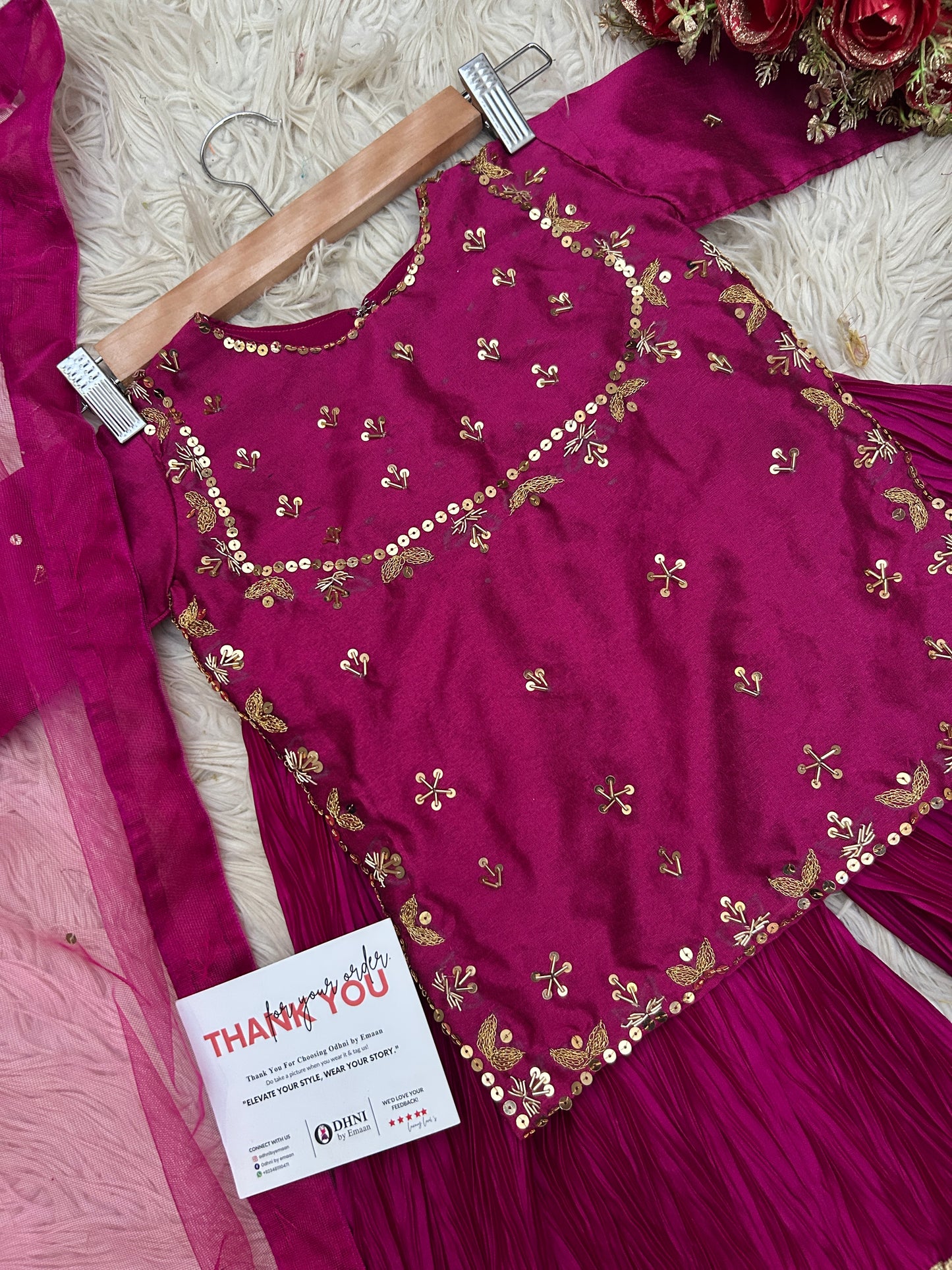 Gulbahar Pink Ensemble 4pc