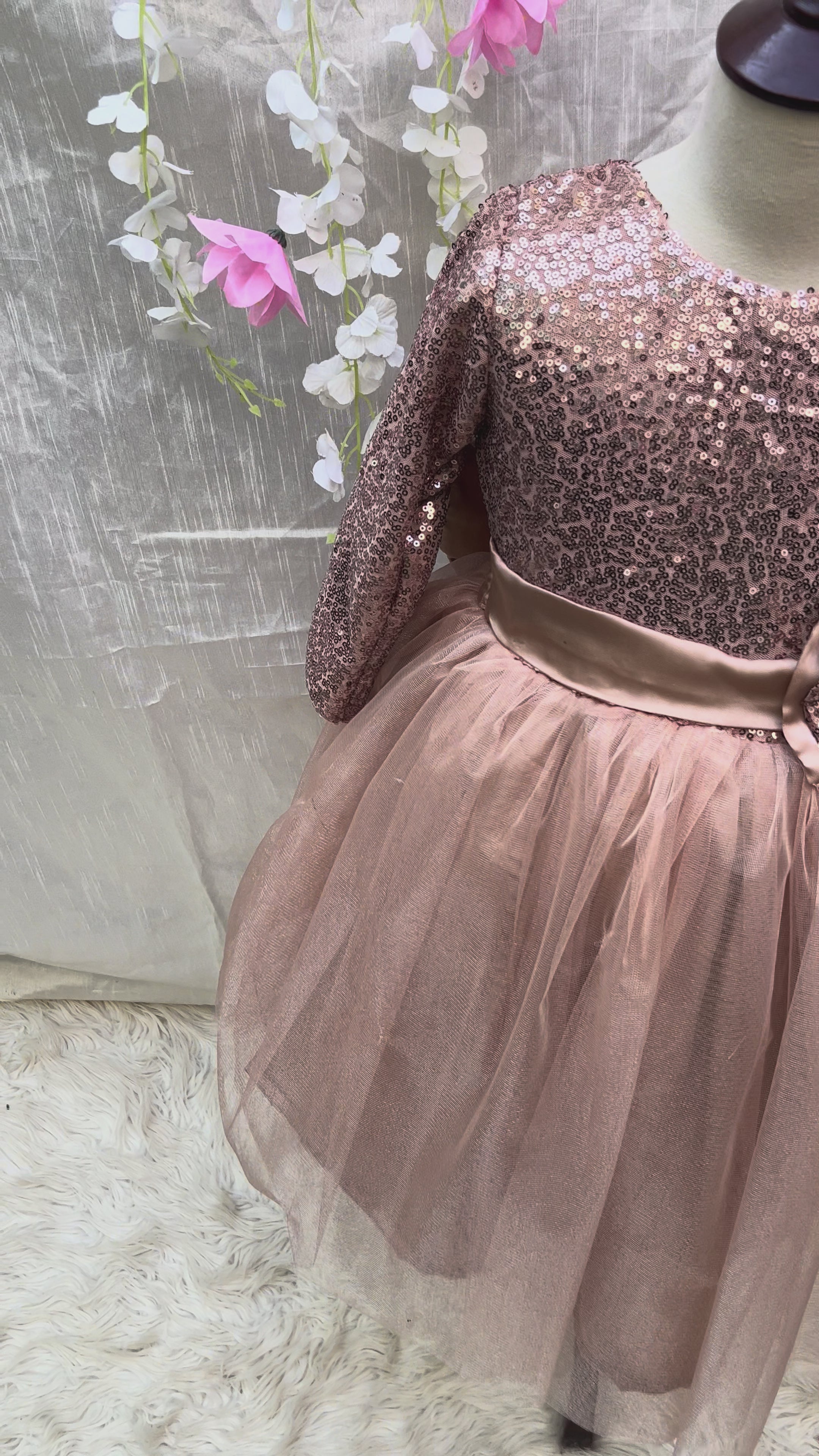 ✨ Blush Sparkle Bow Dress ✨